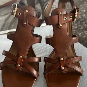Franco Sarto Brown Strappy Sandals